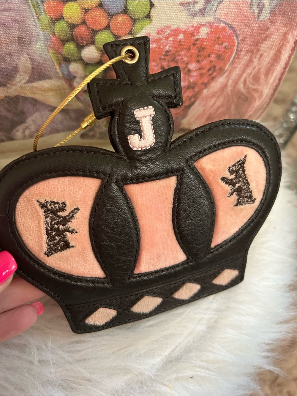 Rare Vintage Juicy Couture Set Of 2 Crown Shaped Scottie Dog Luggage Tags - Picture 6 of 11